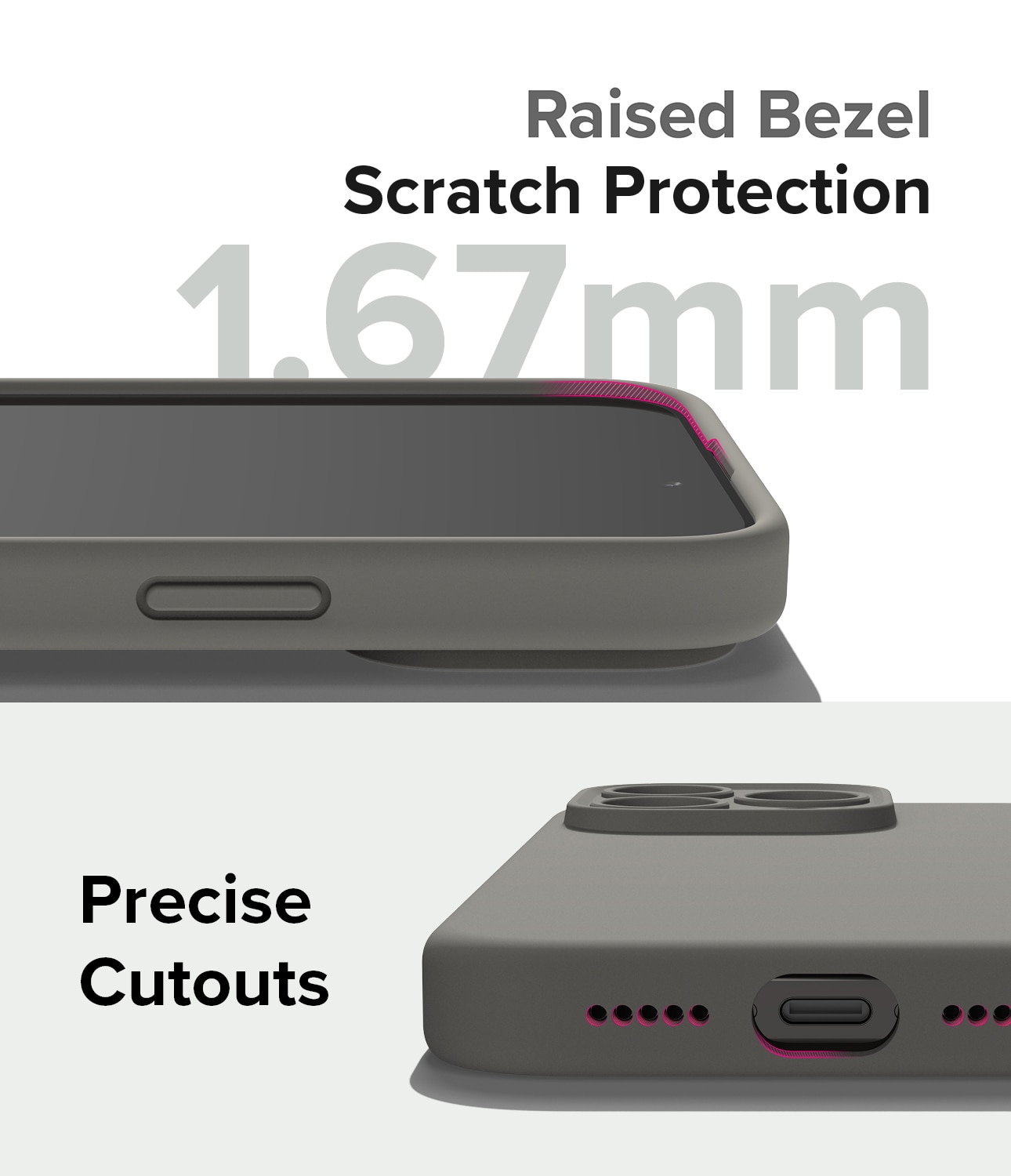 Silicone Magnetic Coque iPhone 15 Pro Gray