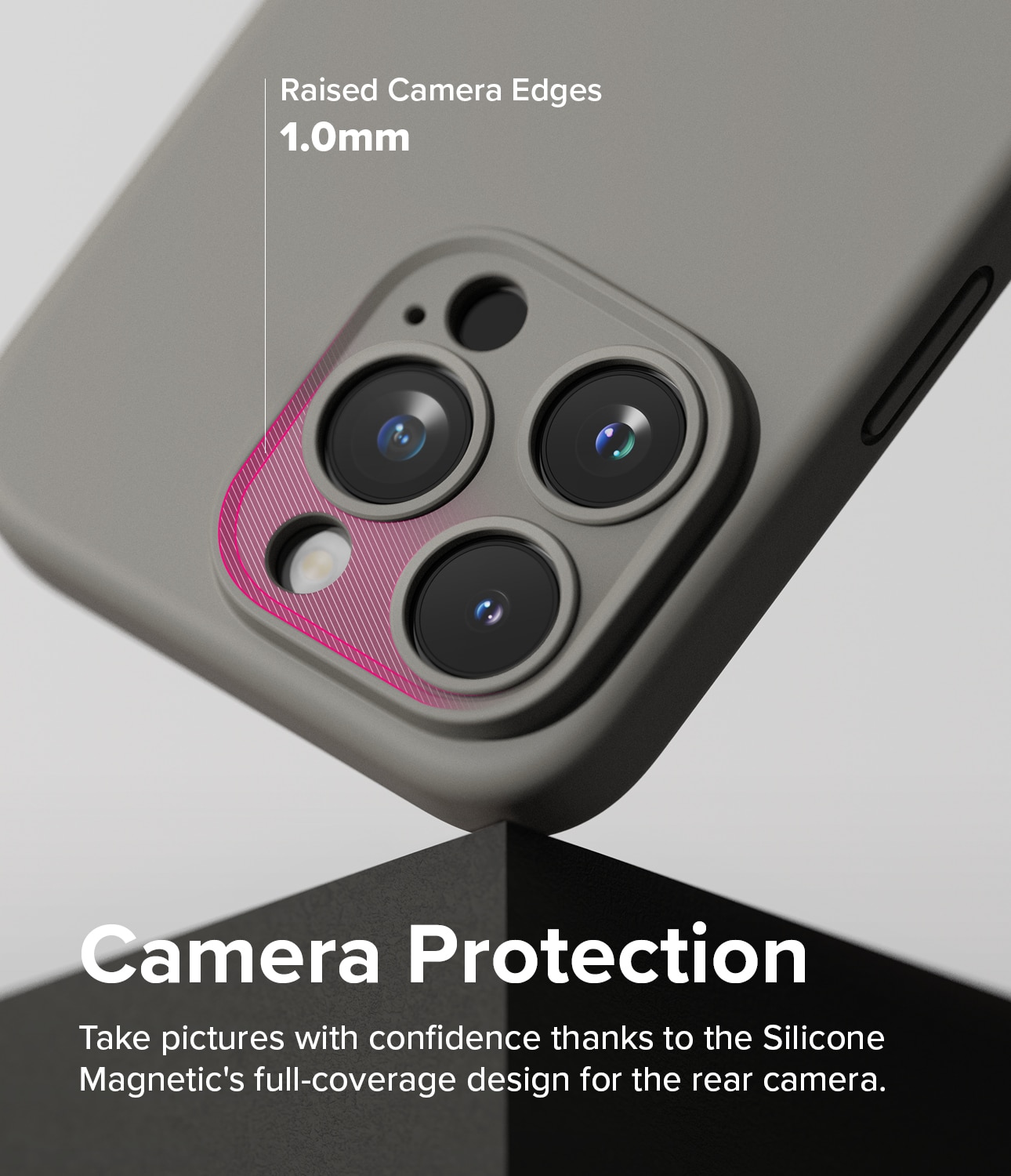 Silicone Magnetic Coque iPhone 15 Pro Gris