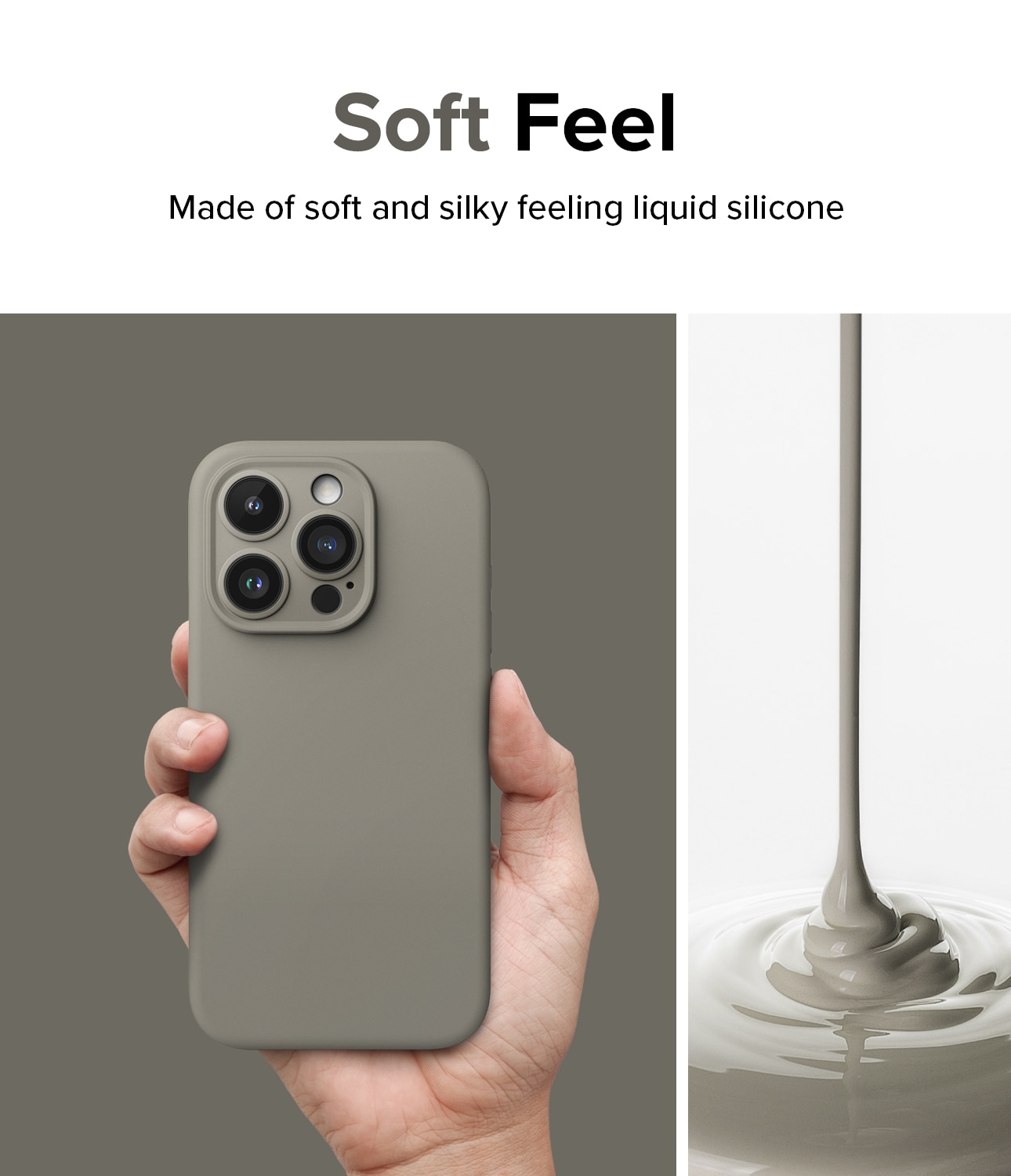 Silicone Magnetic Coque iPhone 15 Pro Gris