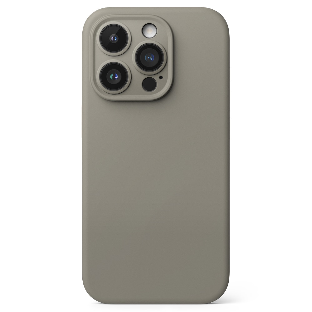 Silicone Magnetic Coque iPhone 15 Pro Gray