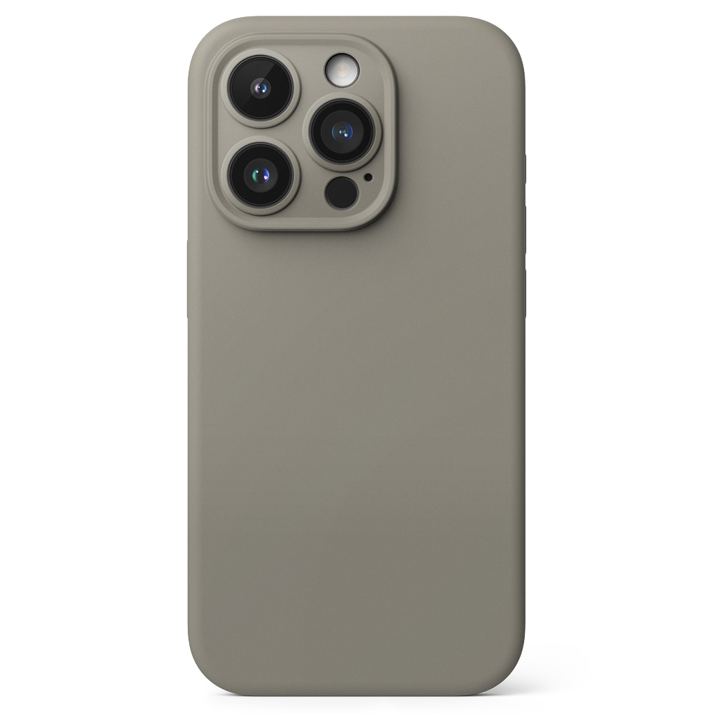 Silicone Magnetic Coque iPhone 15 Pro Gris
