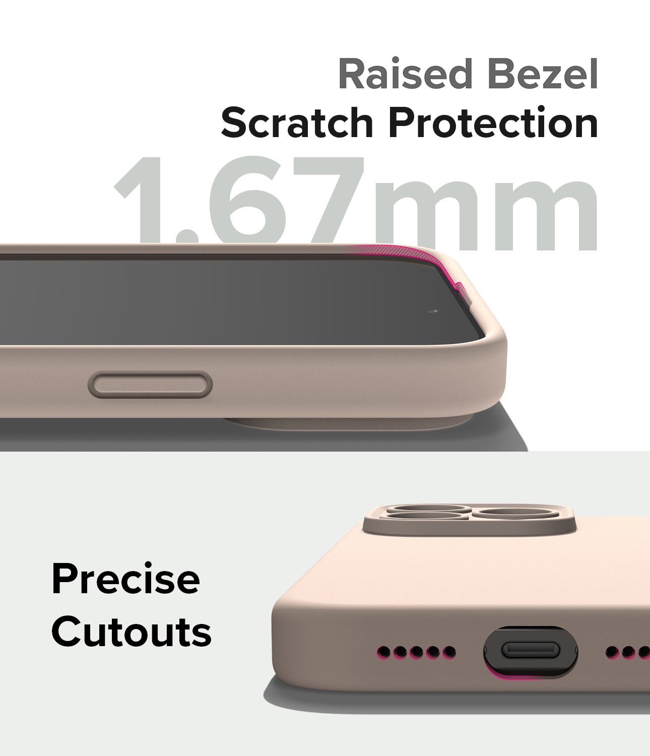 Silicone Magnetic Coque iPhone 15 Pro Pink Sand