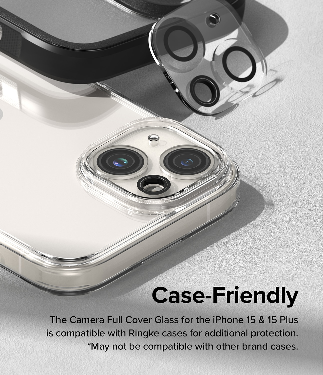 Camera Protector Glass (2 pièces) iPhone 15 Plus Transparent