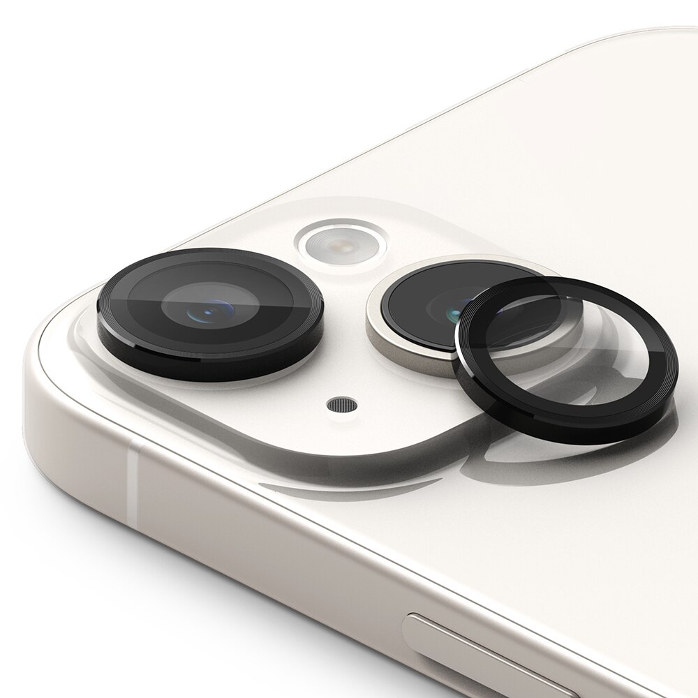 Camera Lens Frame Glass iPhone 15 Plus Noir