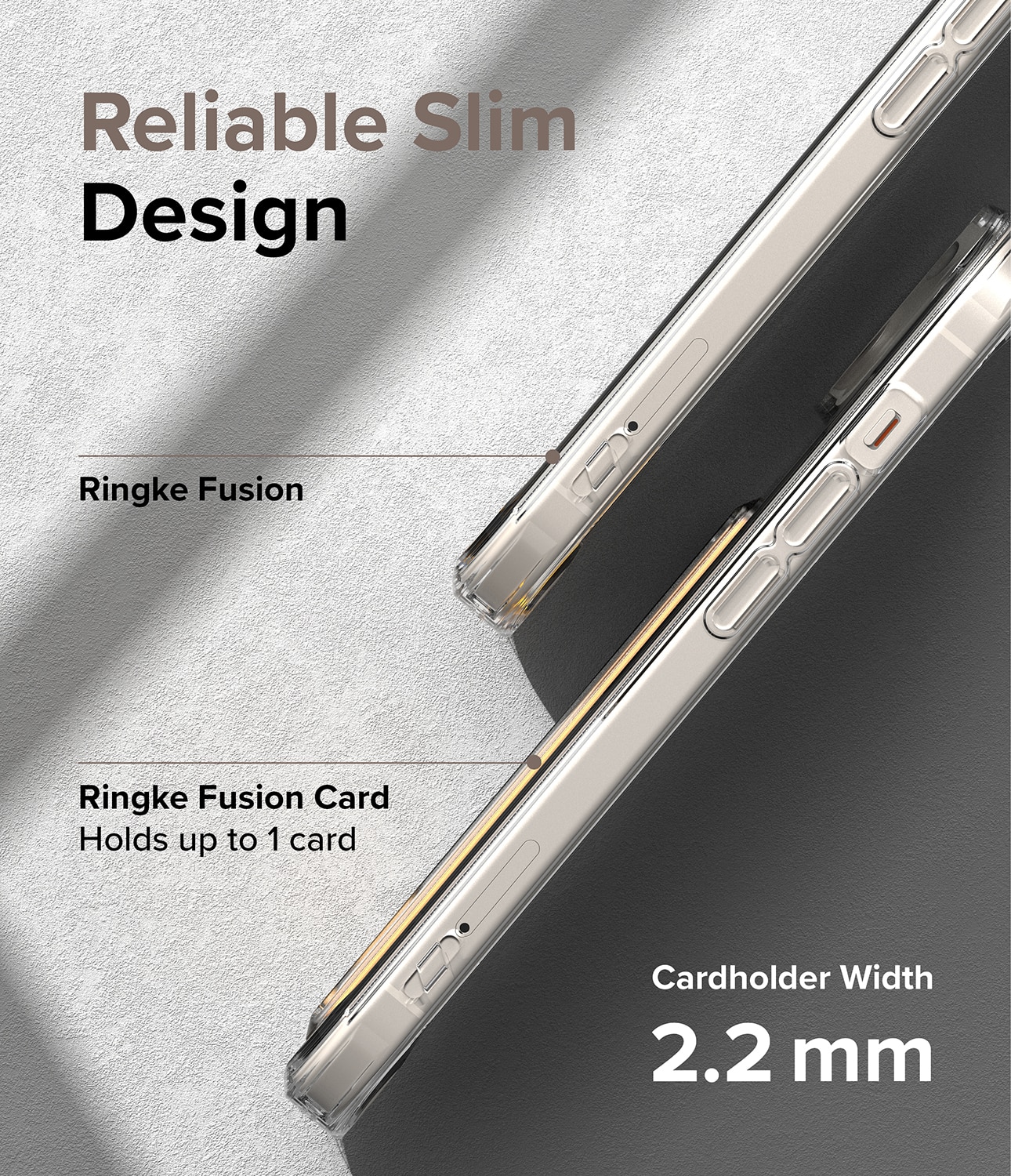 Coque Fusion Card iPhone 15 Plus, transparent