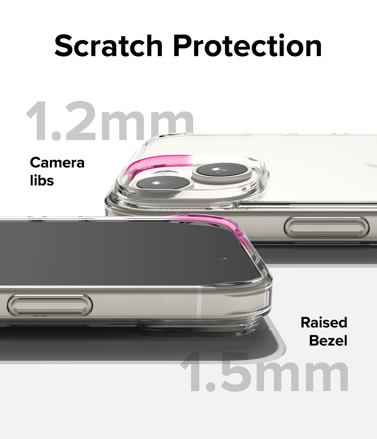 Coque Fusion iPhone 15, Transparent