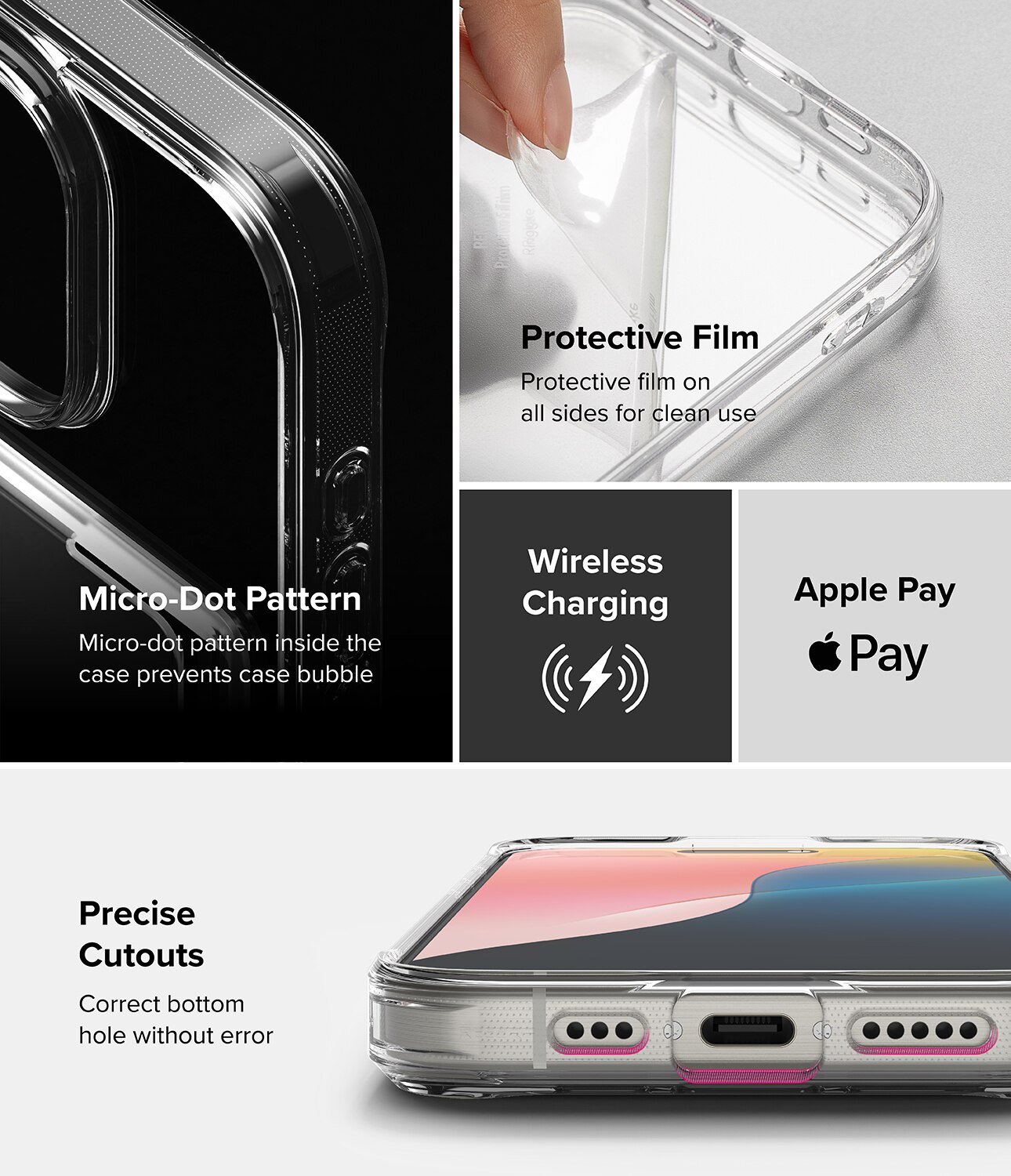 Coque Fusion Card iPhone 16 Plus, transparent