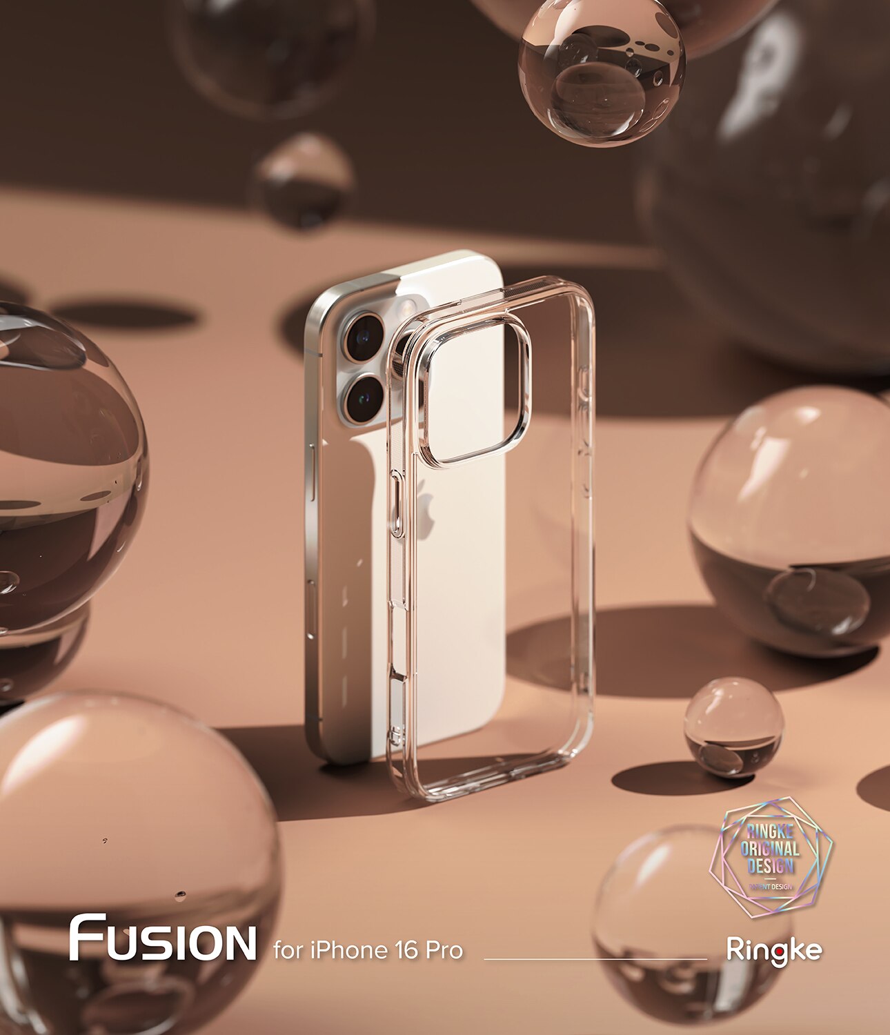 Coque Fusion iPhone 16 Pro, Transparent