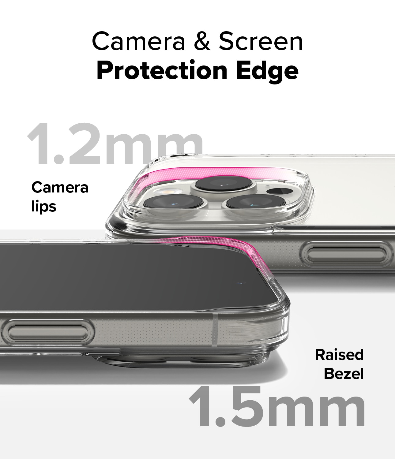 Coque Fusion iPhone 16 Pro, Transparent