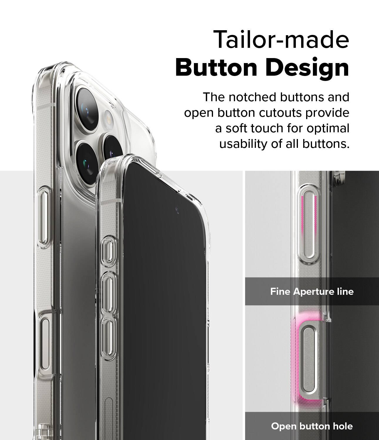 Coque Fusion iPhone 16 Pro, Transparent