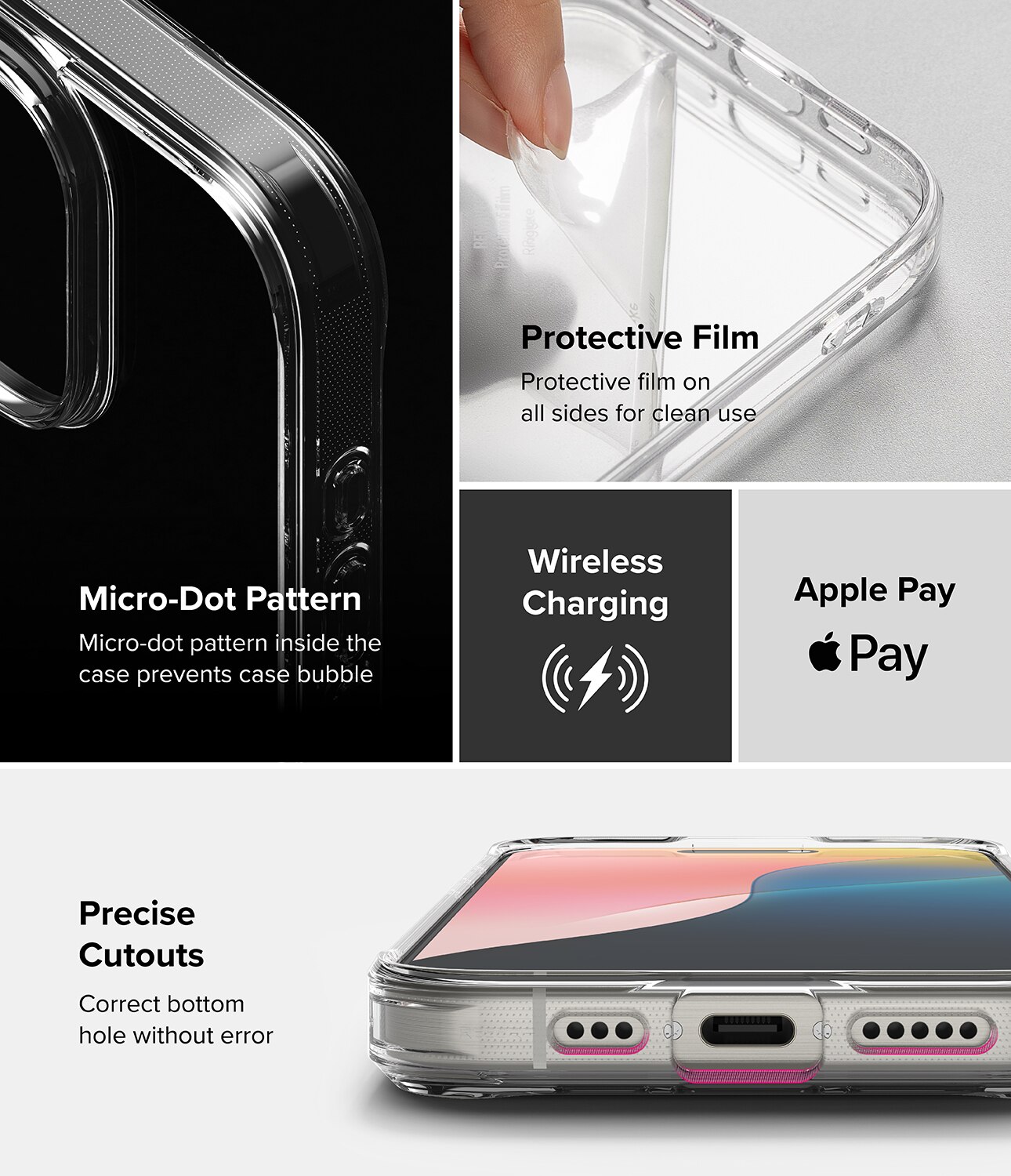 Coque Fusion iPhone 16 Pro, Transparent