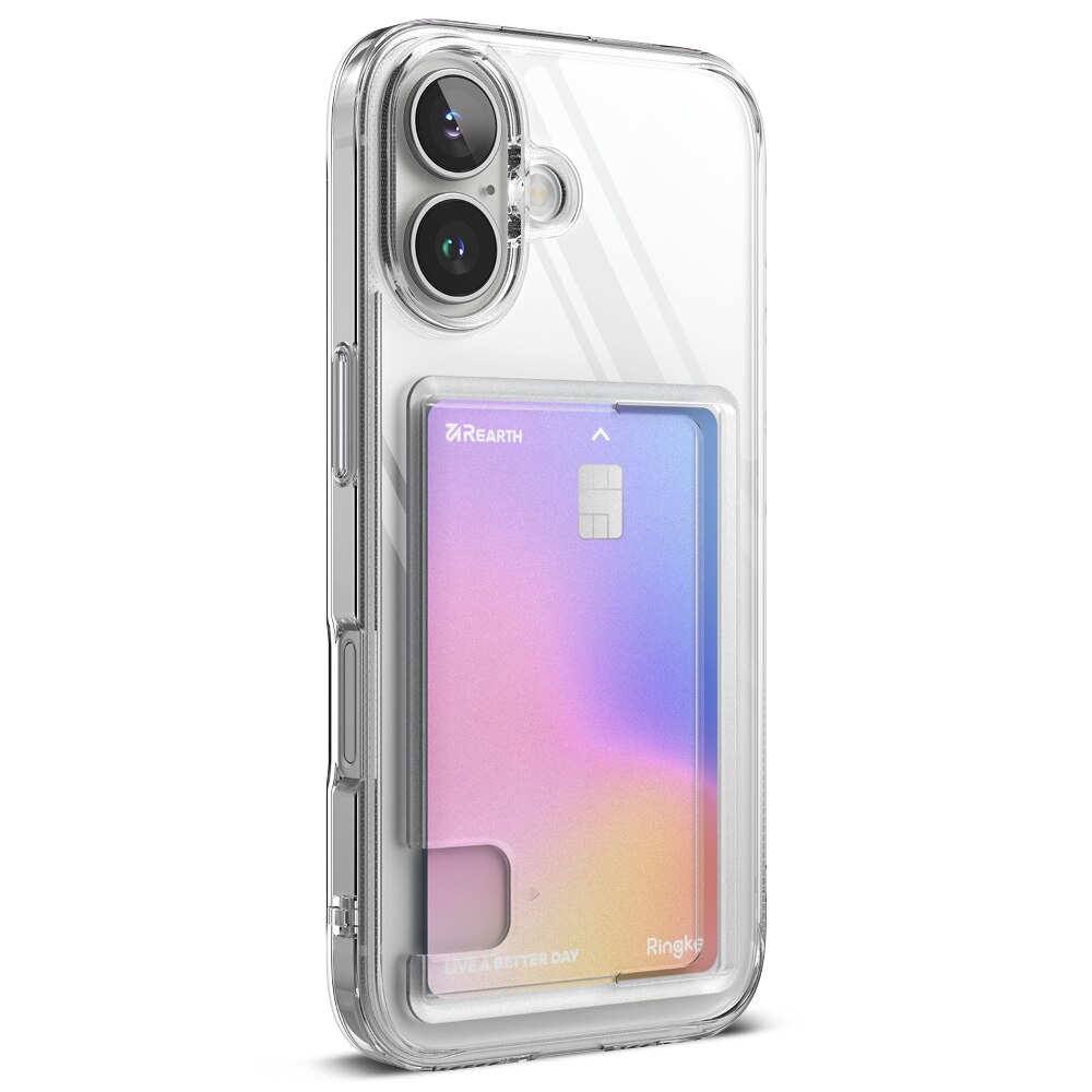 Coque Fusion Card iPhone 16 Plus, transparent