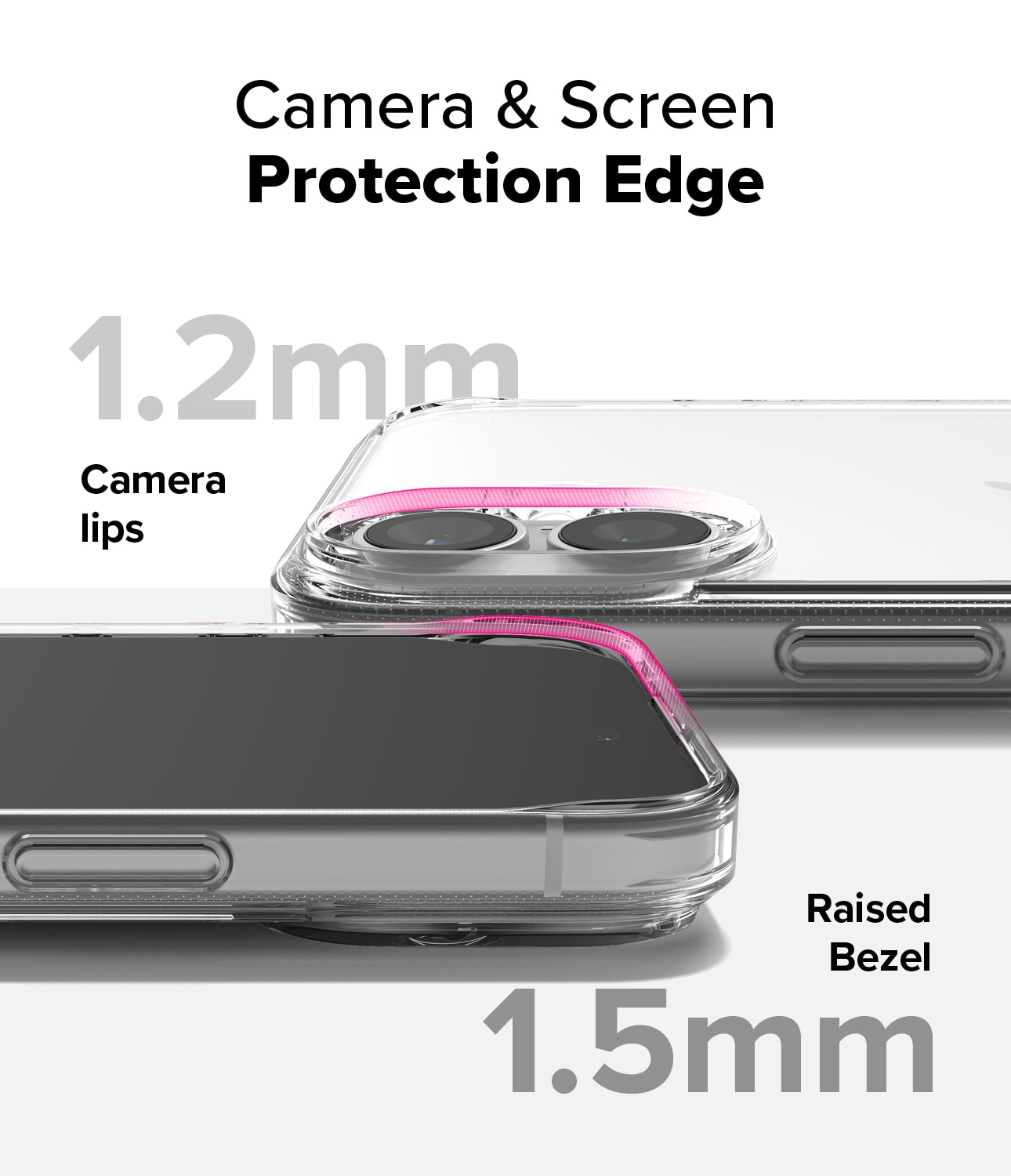 Coque Fusion iPhone 16, Transparent