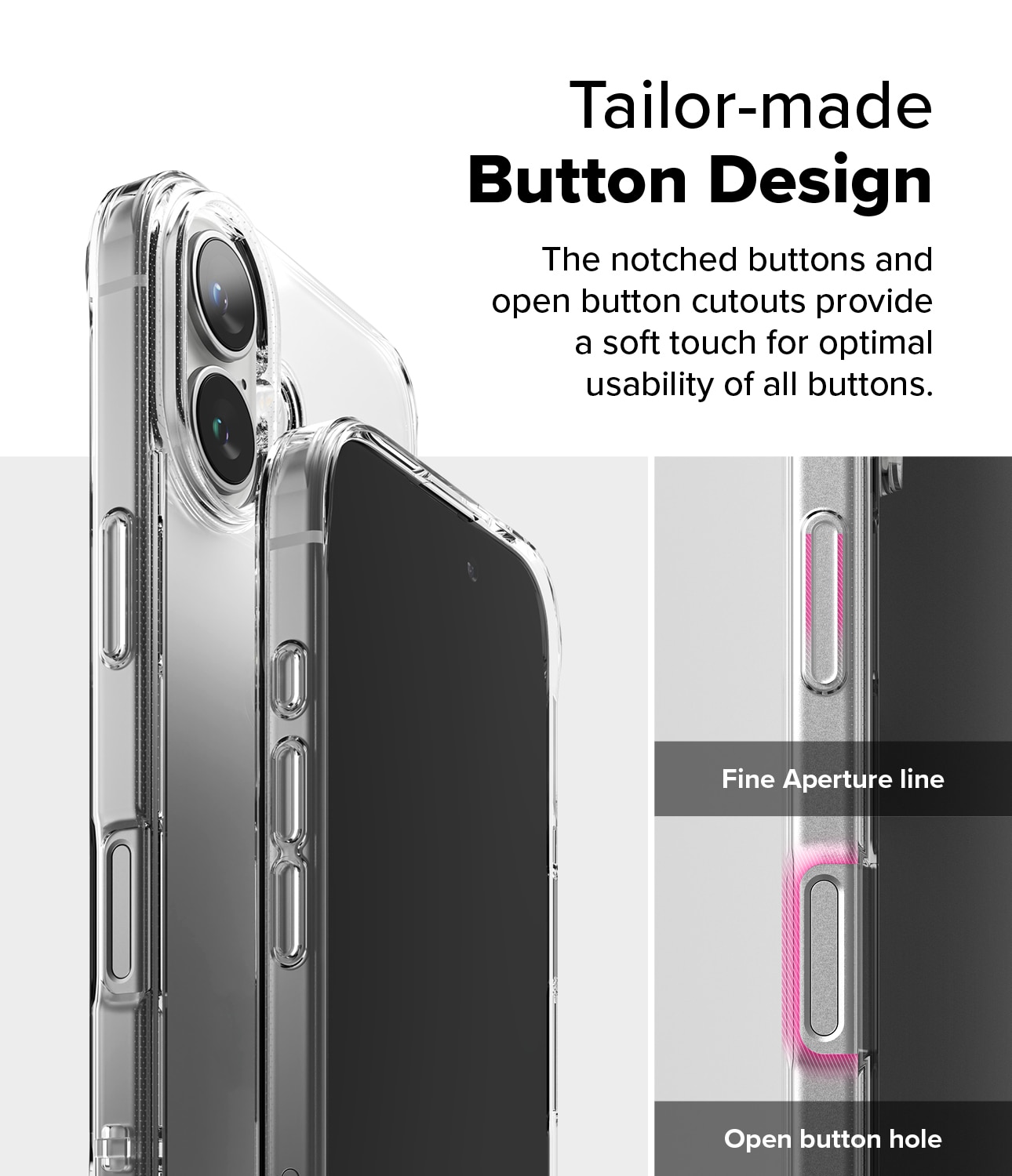 Coque Fusion iPhone 16, Transparent