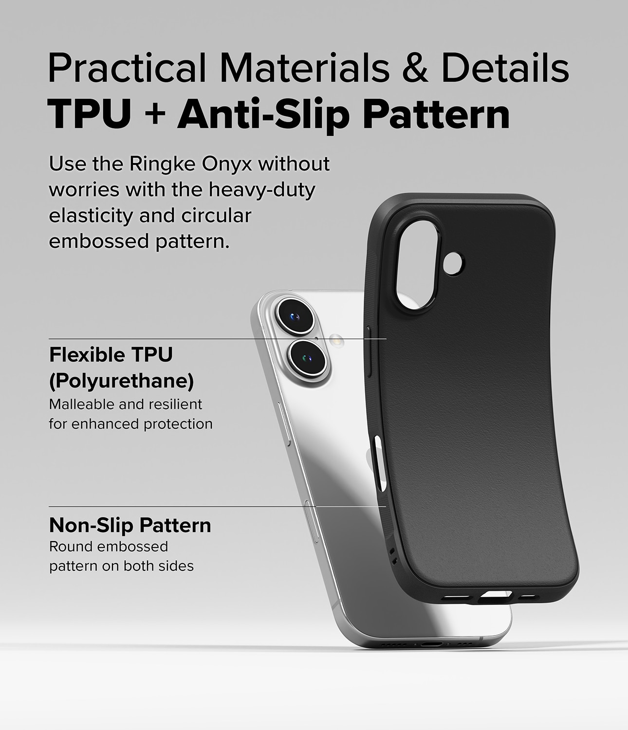 Coque Onyx iPhone 16, Black