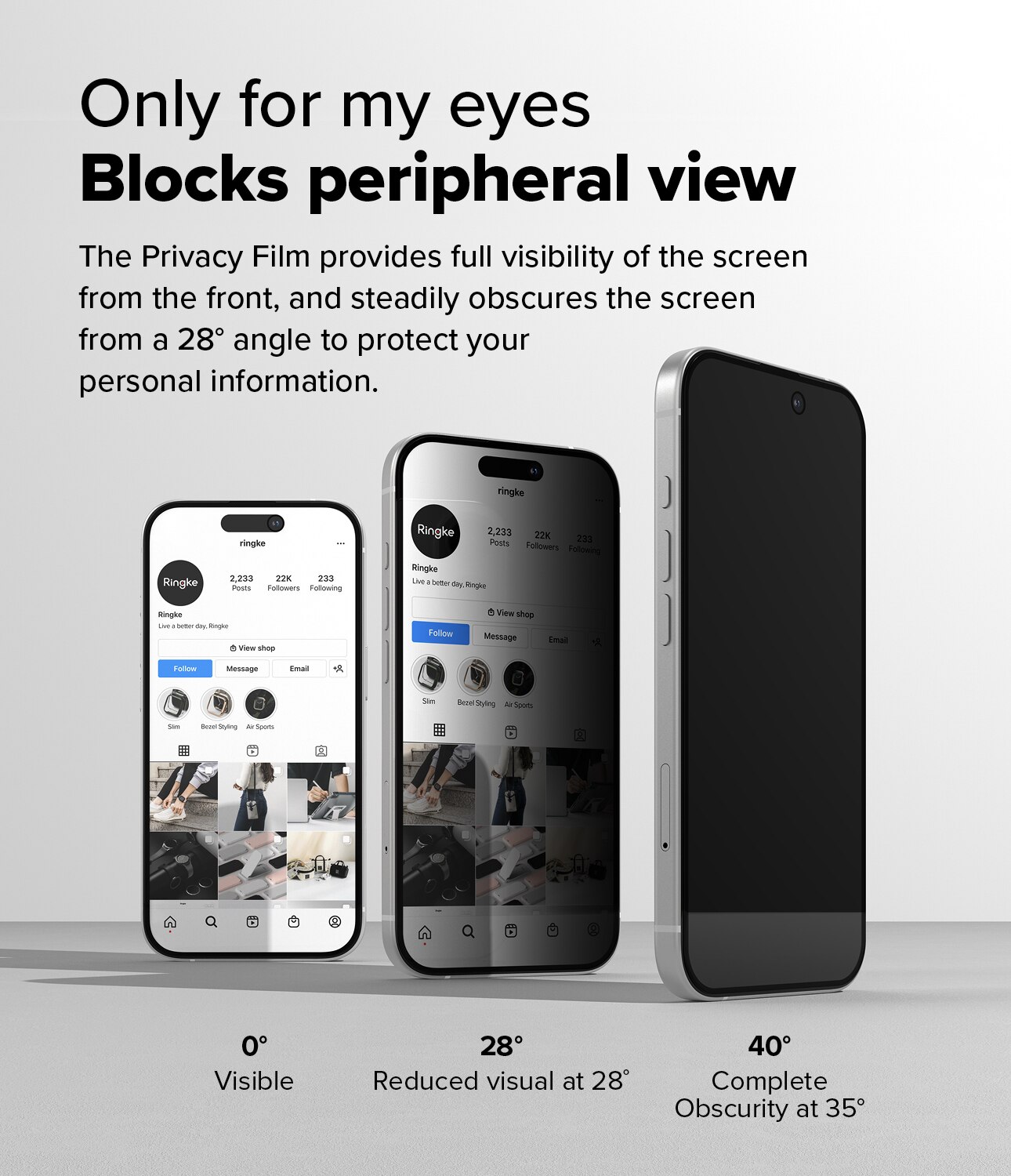 Easy Slide Privacy Glass (2 pièces) iPhone 15