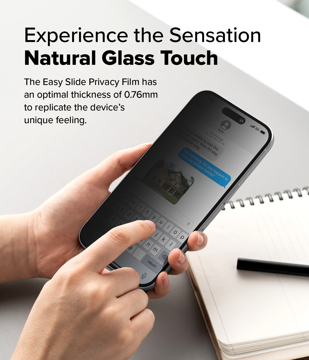 Easy Slide Privacy Glass (2 pièces) iPhone 15