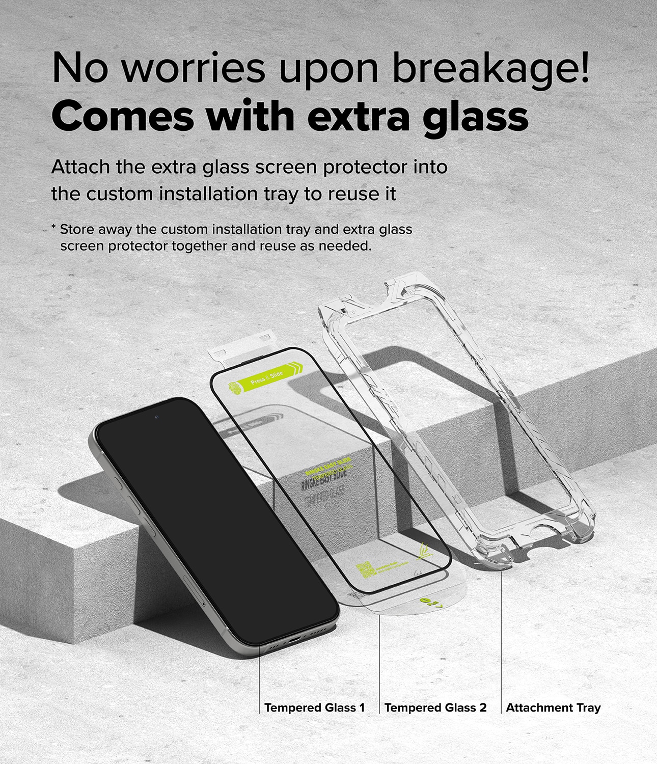 Easy Slide Glass (2 pièces) iPhone 15