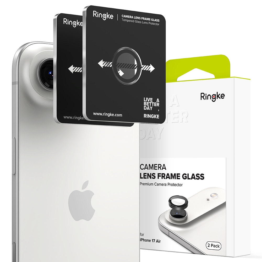 Camera Lens Frame Glass (2 pièces) iPhone 17 Air Black