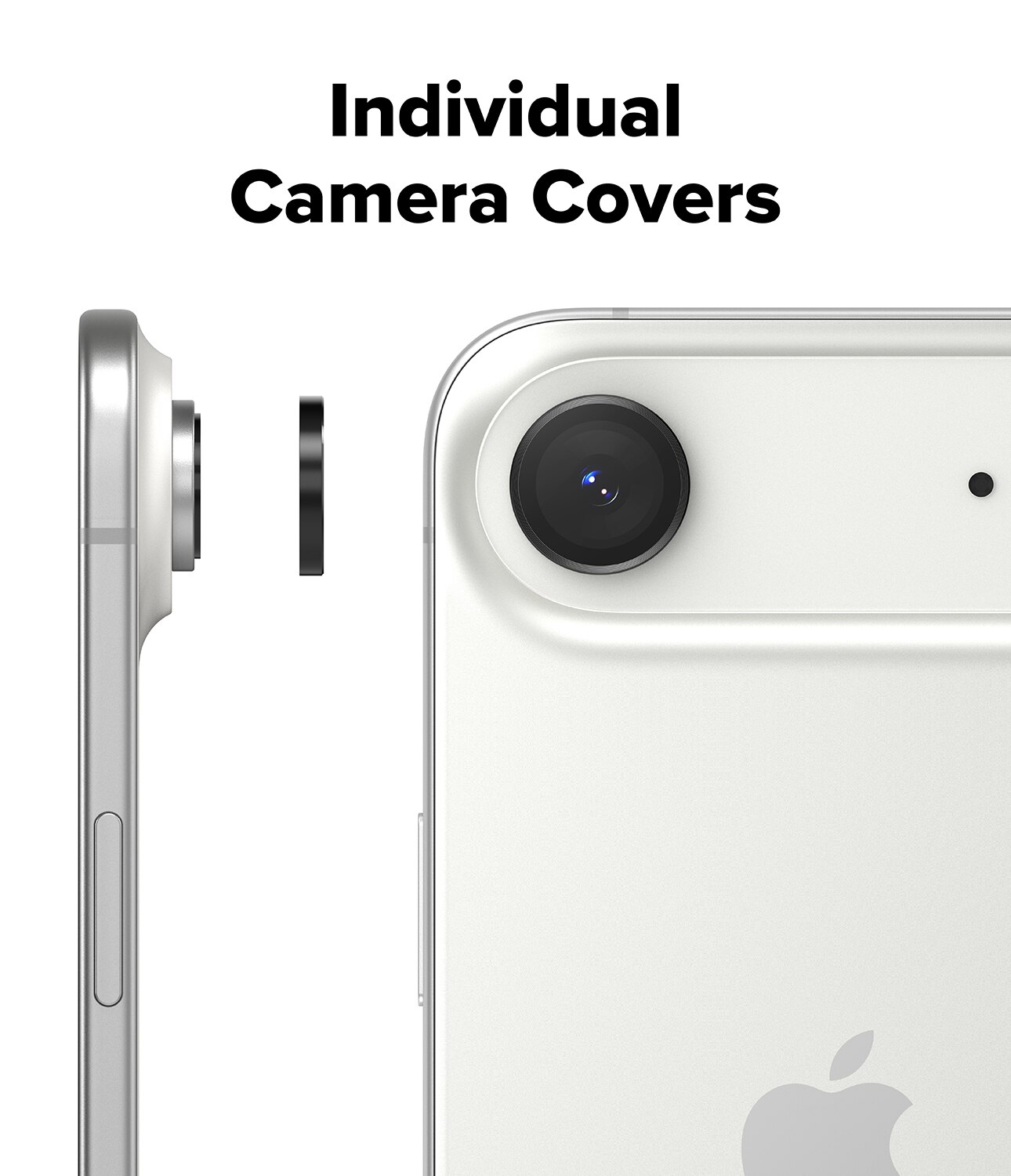 Camera Lens Frame Glass (2 pièces) iPhone 17 Air Black