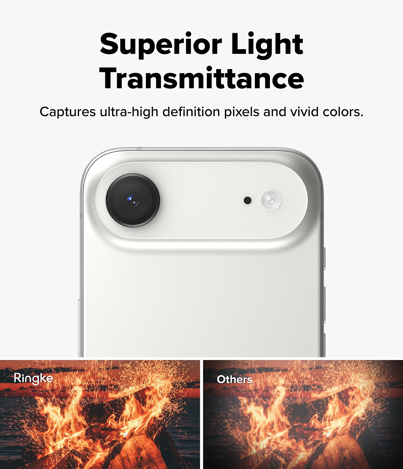 Camera Lens Frame Glass (2 pièces) iPhone 17 Air Black