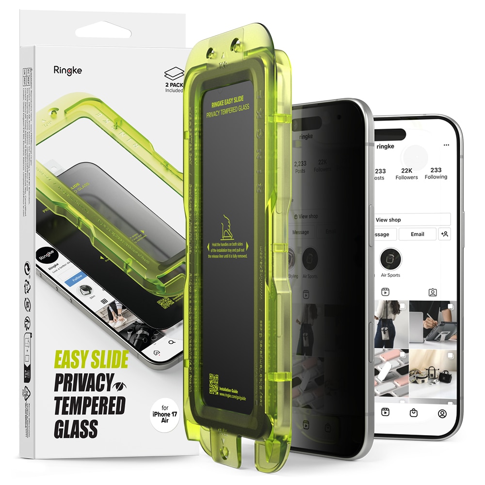 Easy Slide Privacy Glass (2 pièces) iPhone 17 Air