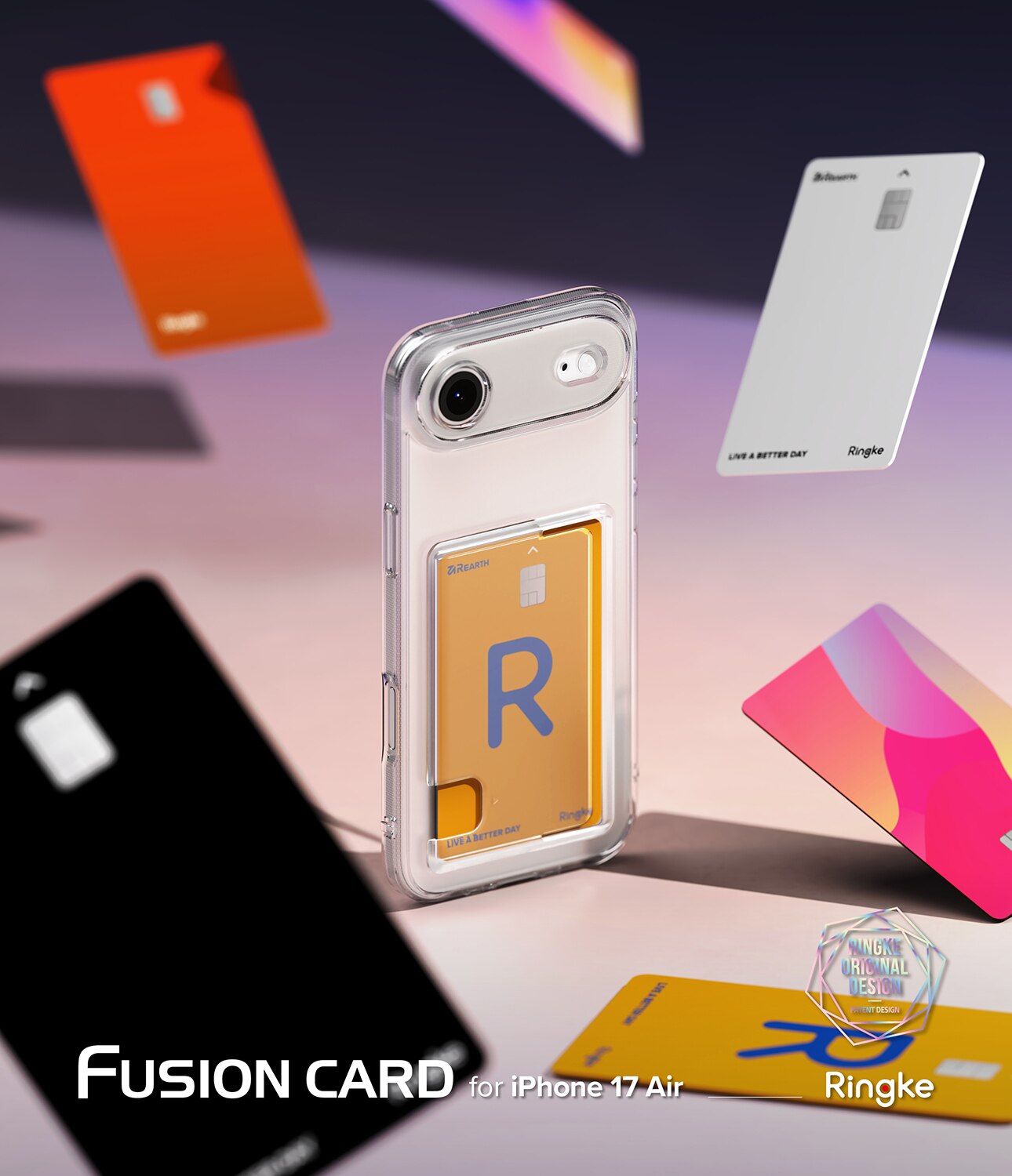 Coque Fusion Card iPhone 17 Air, Transparent