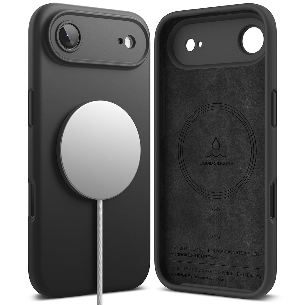 Silicone Magnetic Coque iPhone 17 Air Black