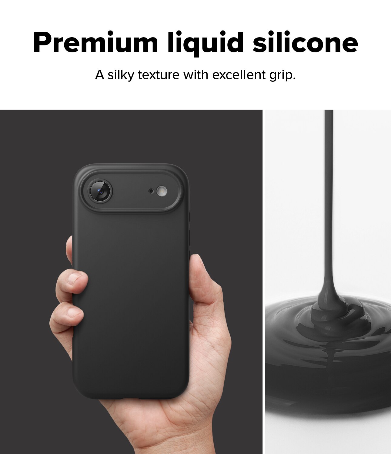 Silicone Magnetic Coque iPhone 17 Air Black