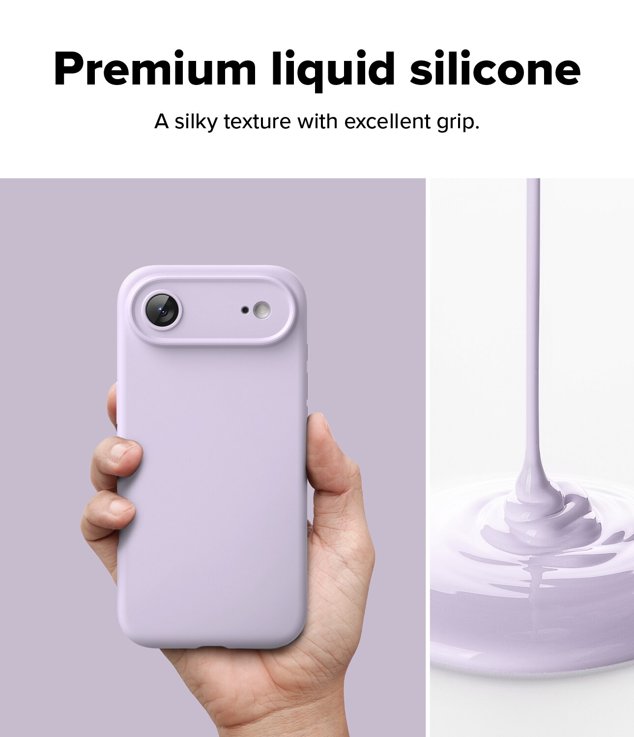 Silicone Magnetic Coque iPhone 17 Air Light Purple