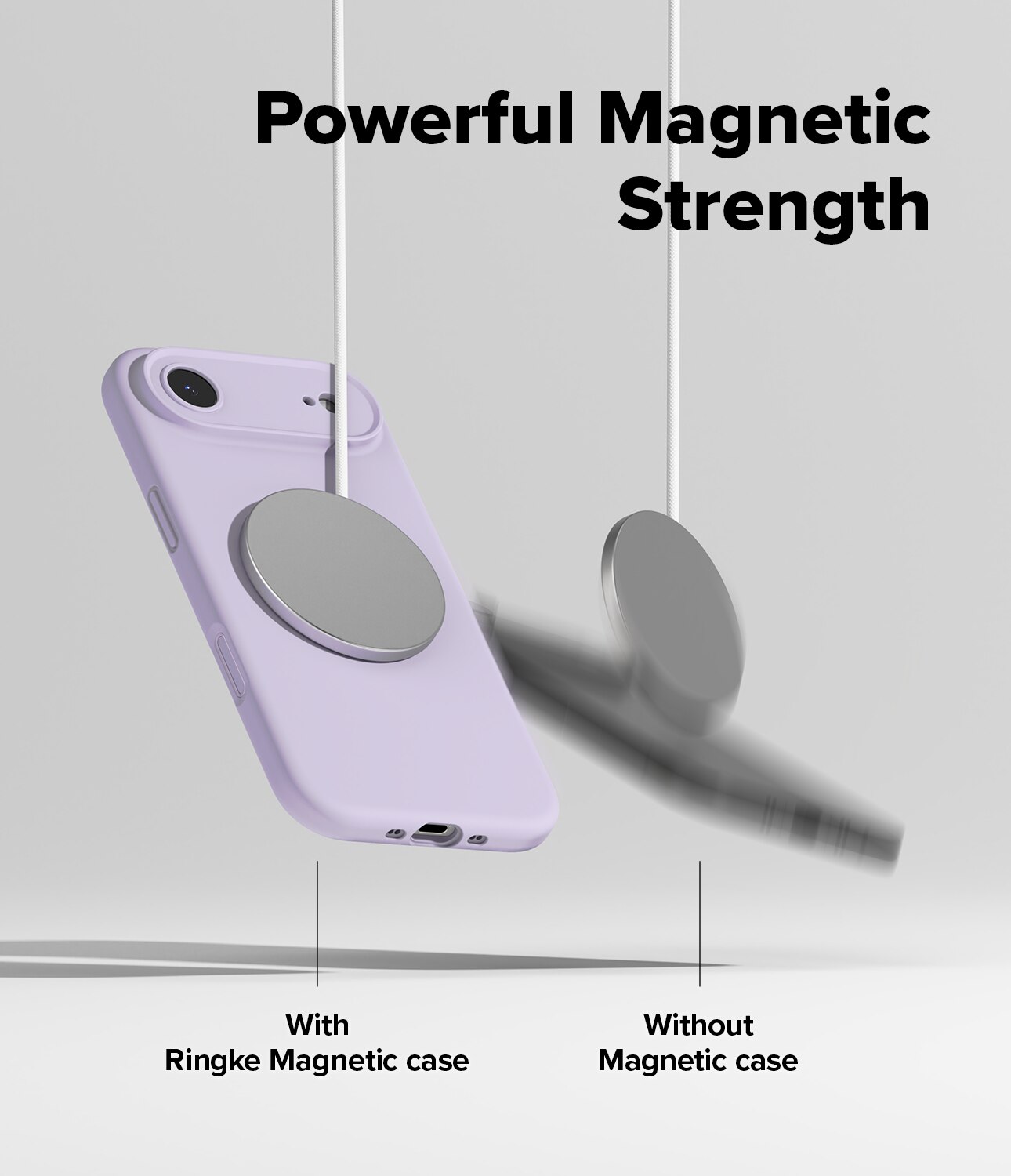 Silicone Magnetic Coque iPhone 17 Air Light Purple