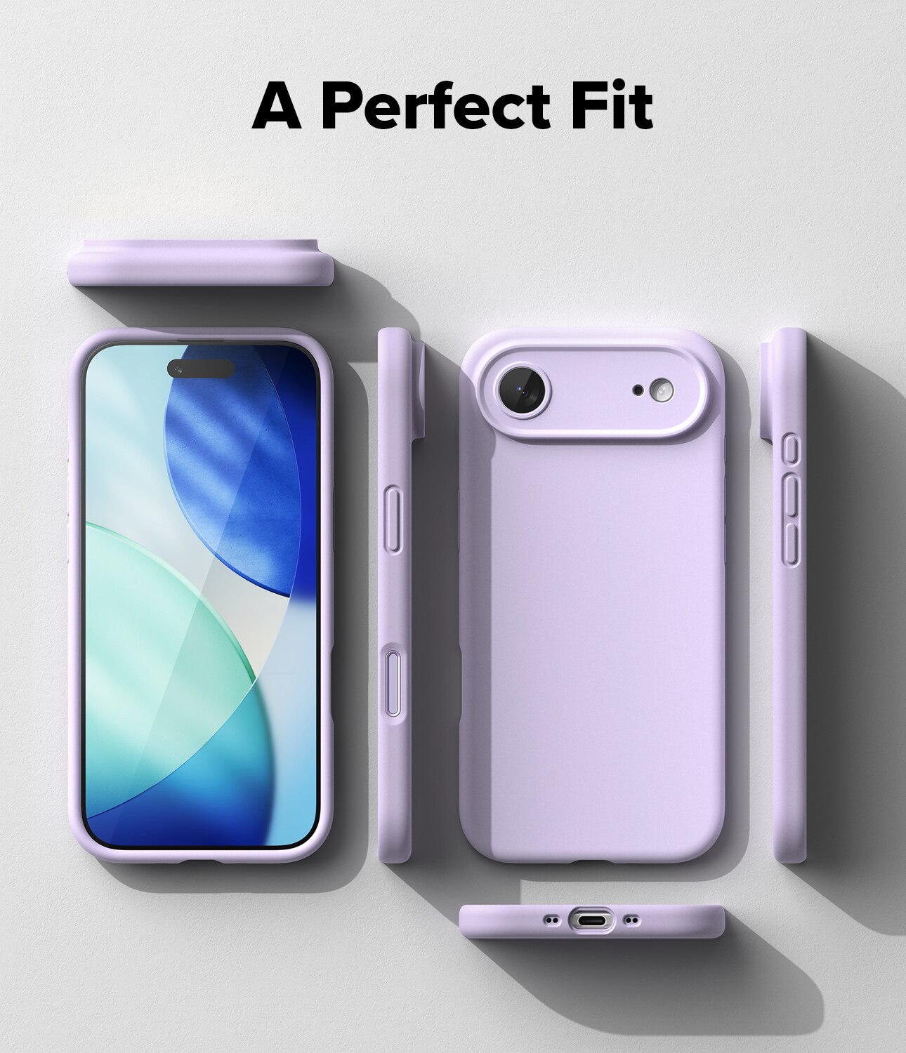 Silicone Magnetic Coque iPhone 17 Air Light Purple