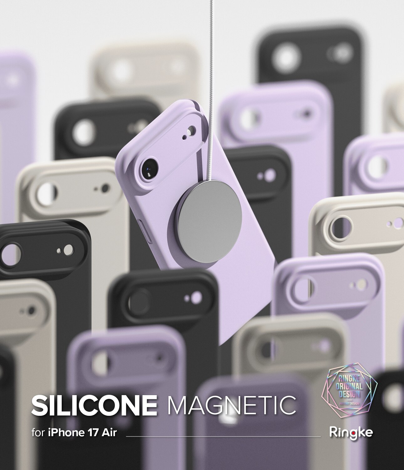 Silicone Magnetic Coque iPhone 17 Air Stone