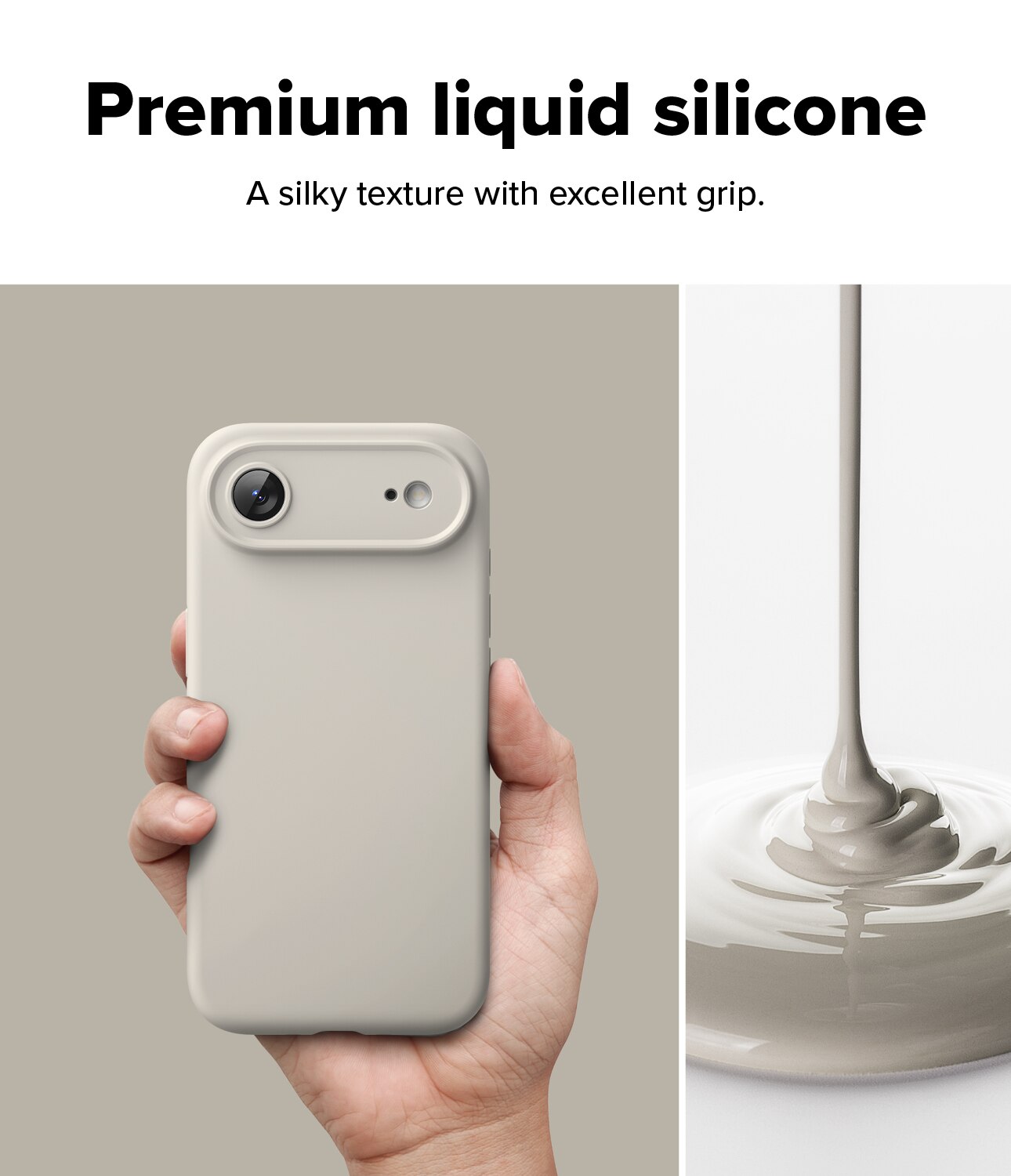 Silicone Magnetic Coque iPhone 17 Air Stone