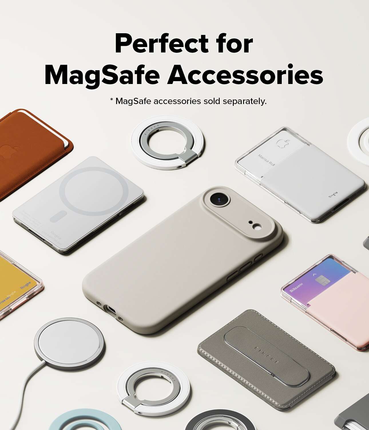 Silicone Magnetic Coque iPhone 17 Air Stone
