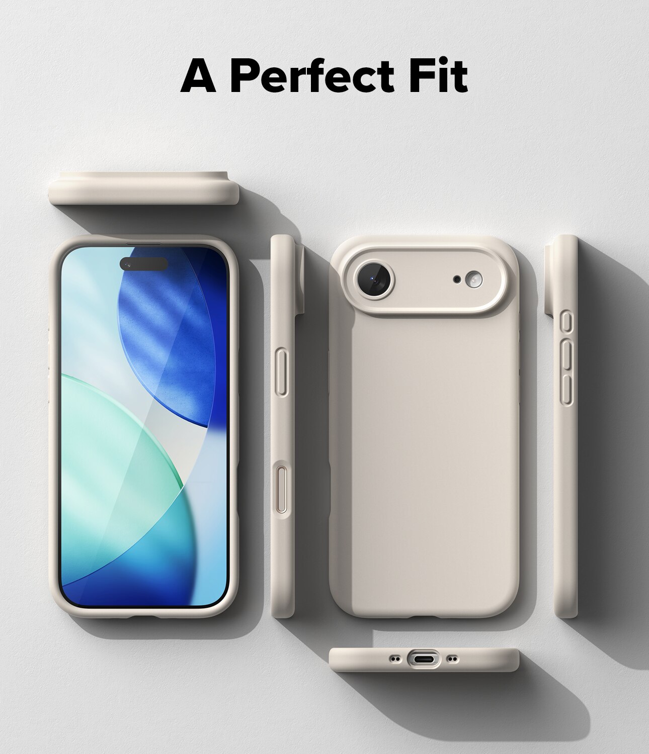 Silicone Magnetic Coque iPhone 17 Air Stone