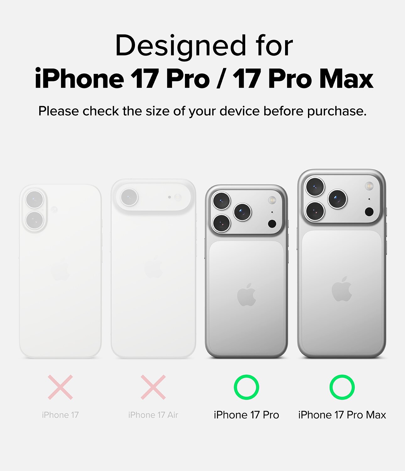 Camera Lens Frame Glass (2 pièces) iPhone 17 Pro Black
