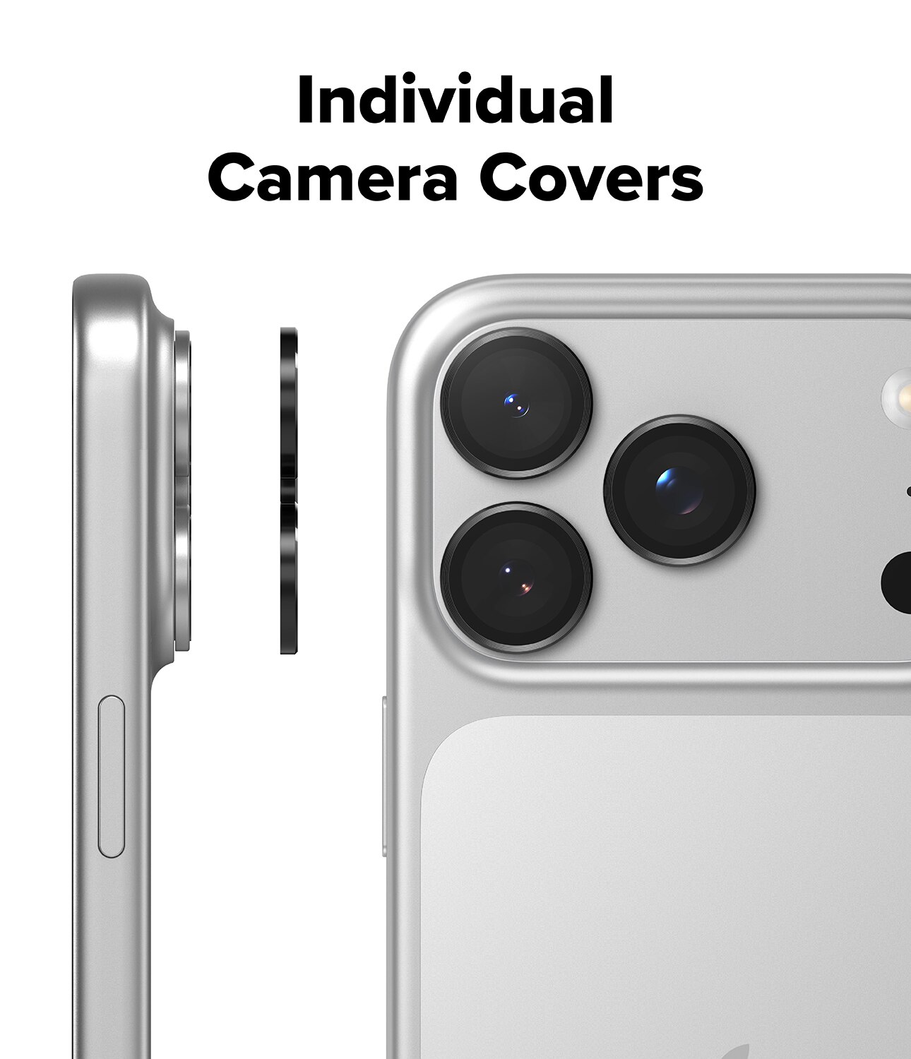 Camera Lens Frame Glass (2 pièces) iPhone 17 Pro Black
