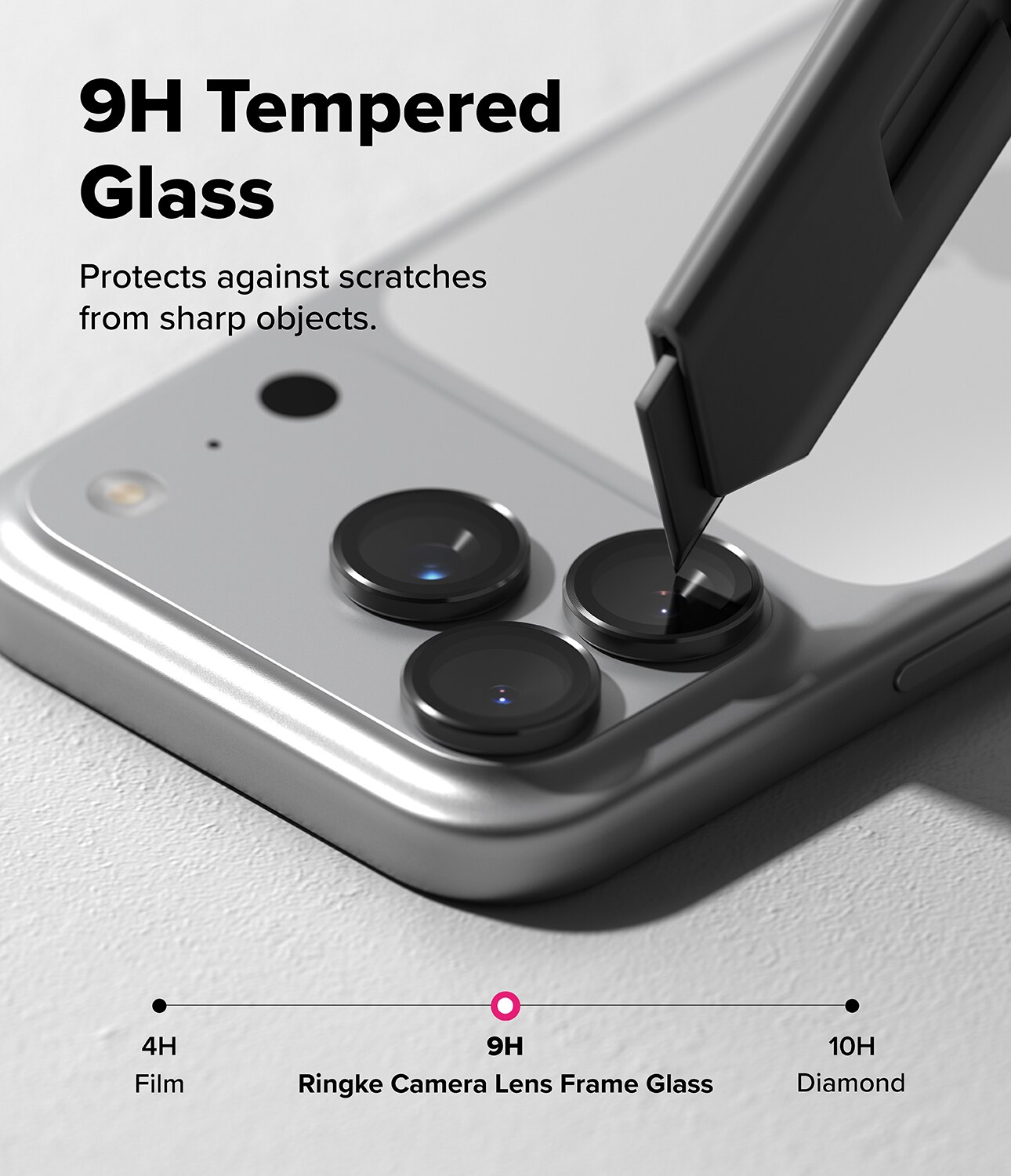 Camera Lens Frame Glass (2 pièces) iPhone 17 Pro Black