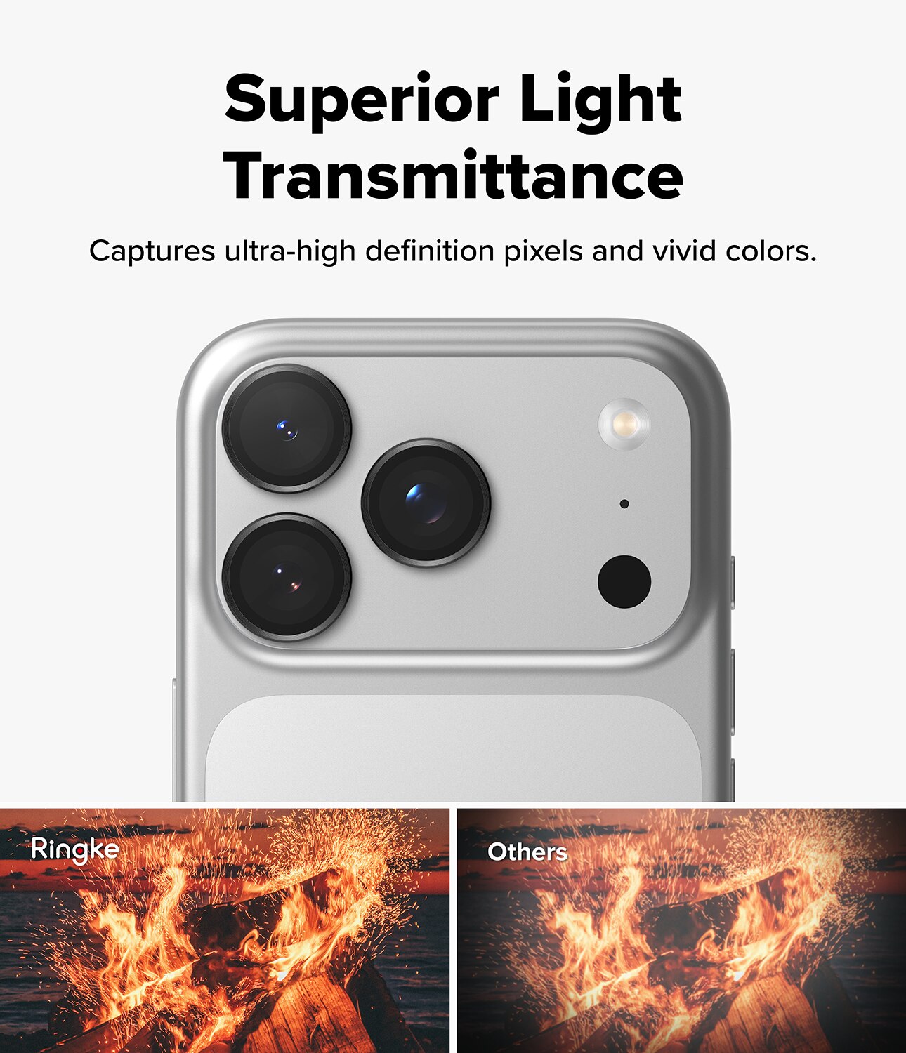 Camera Lens Frame Glass (2 pièces) iPhone 17 Pro Black