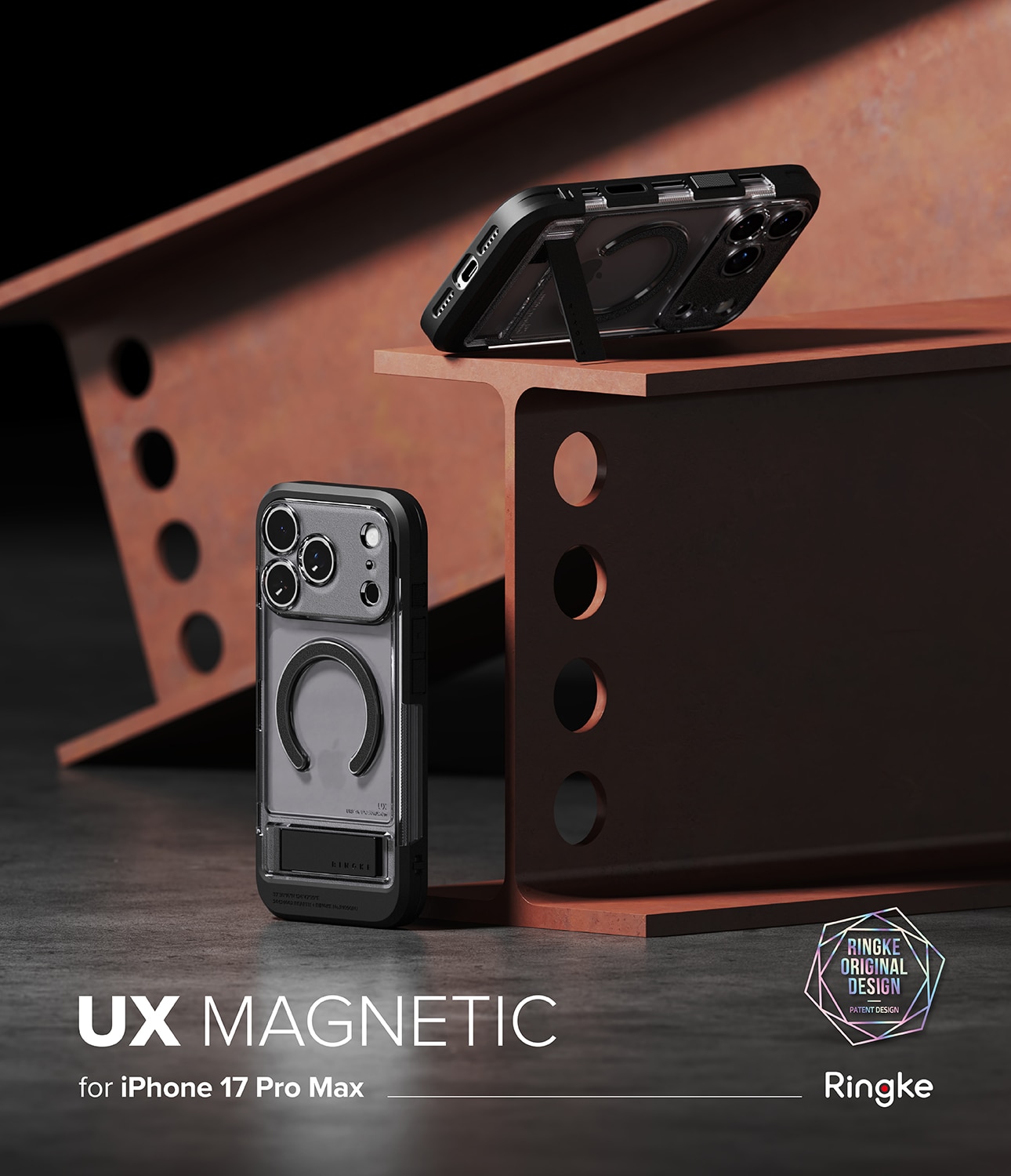 Coque UX Magnetic iPhone 17 Pro Max, Smoke Black