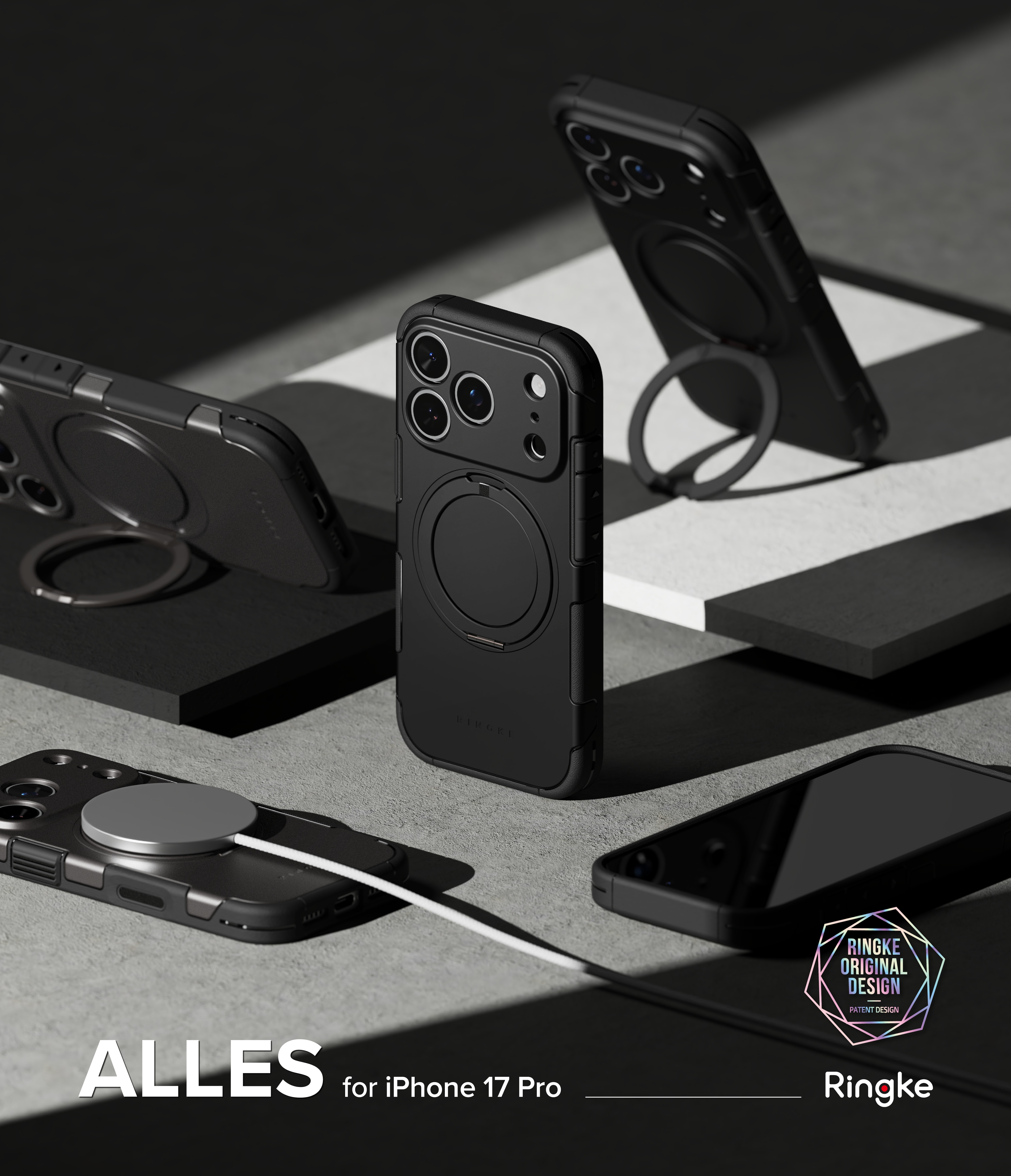 Alles Magnetic Coque iPhone 17 Pro, Noir