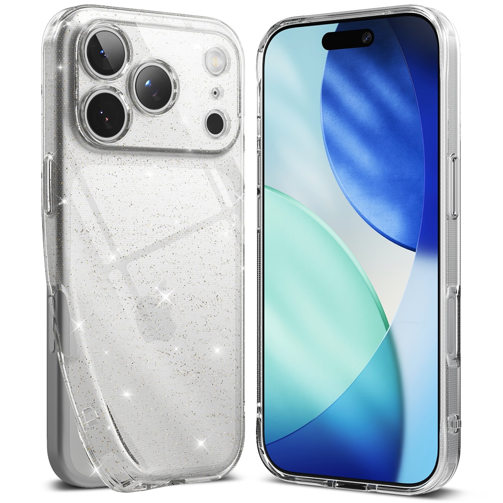 Coque Air iPhone 17 Pro Glitter Clear