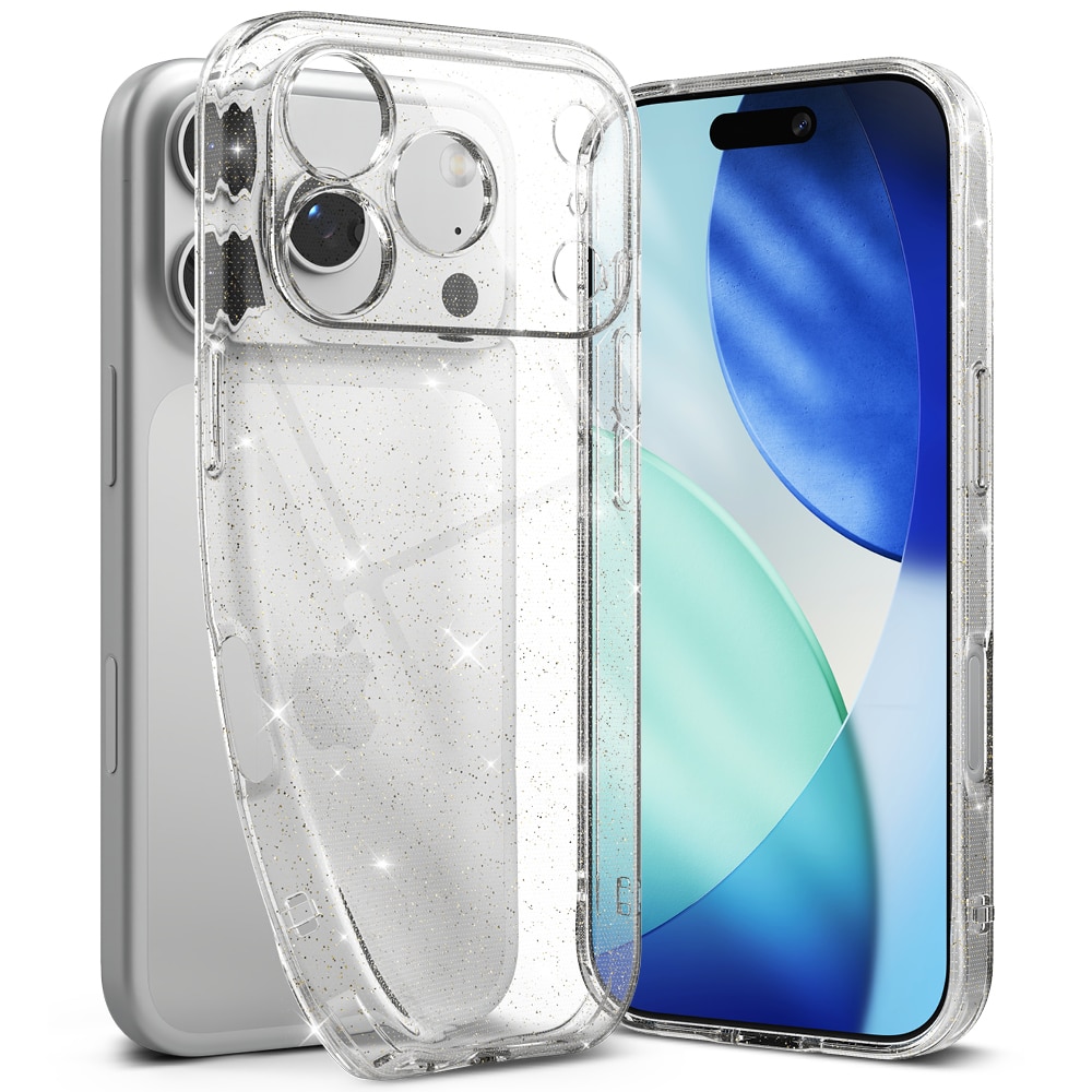 Coque Air iPhone 17 Pro Glitter Clear