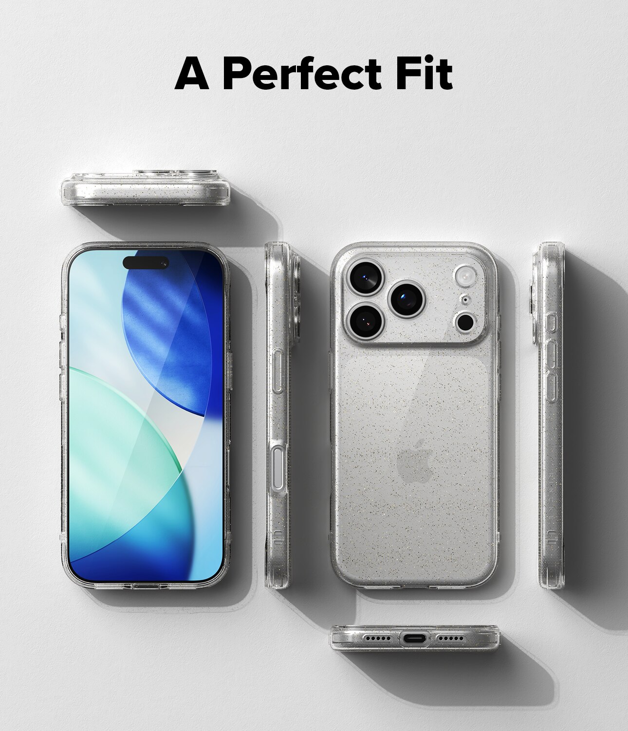 Coque Air iPhone 17 Pro Max Glitter Clear