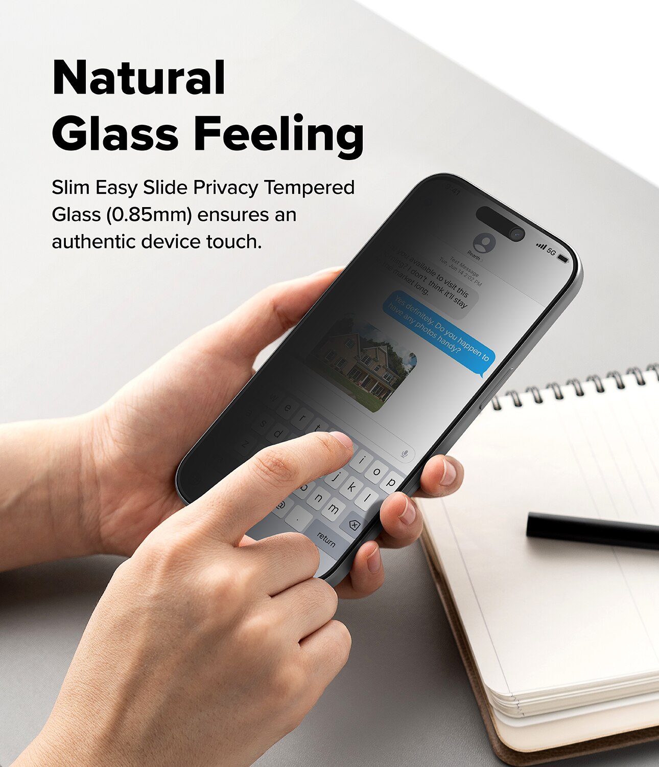 Easy Slide Privacy Glass (2 pièces) iPhone 17 Pro