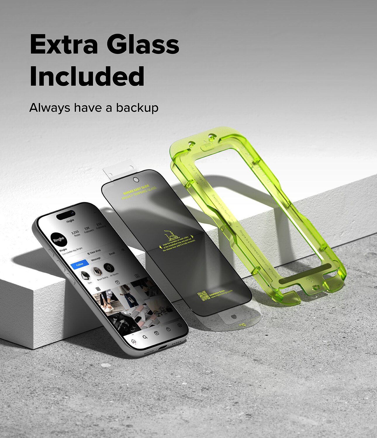 Easy Slide Privacy Glass (2 pièces) iPhone 17 Pro