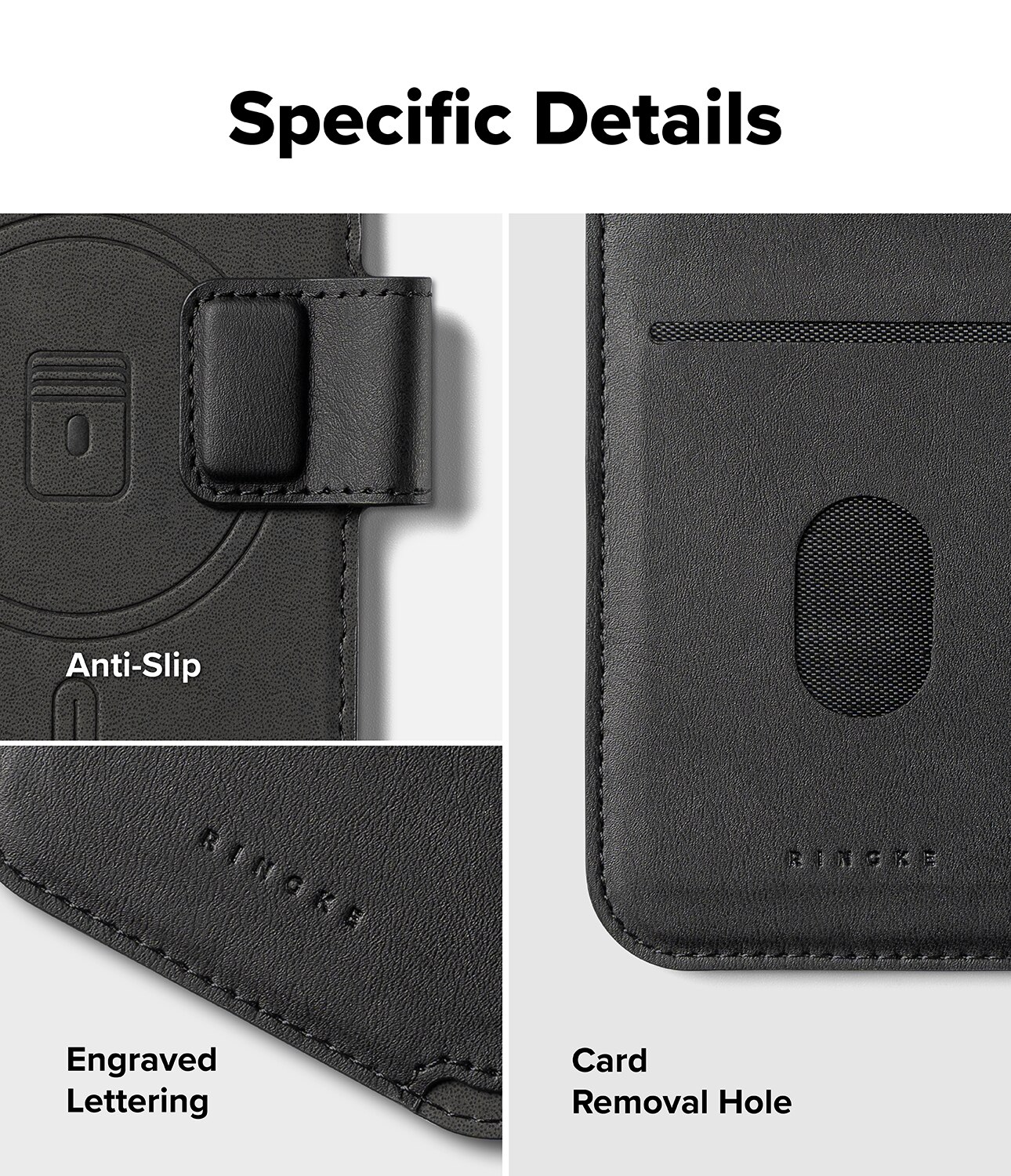 Folio Grip Wallet Magnetic iPhone 17 Pro Black