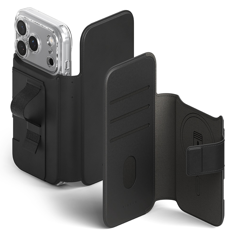 Folio Grip Wallet Magnetic iPhone 17 Pro Black