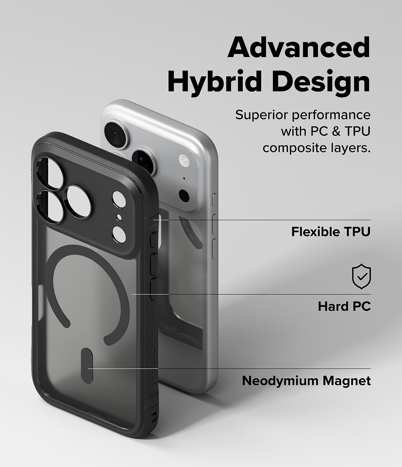 Coque Fusion Bold Magnetic MagSafe iPhone 17 Pro Max, Matte Black